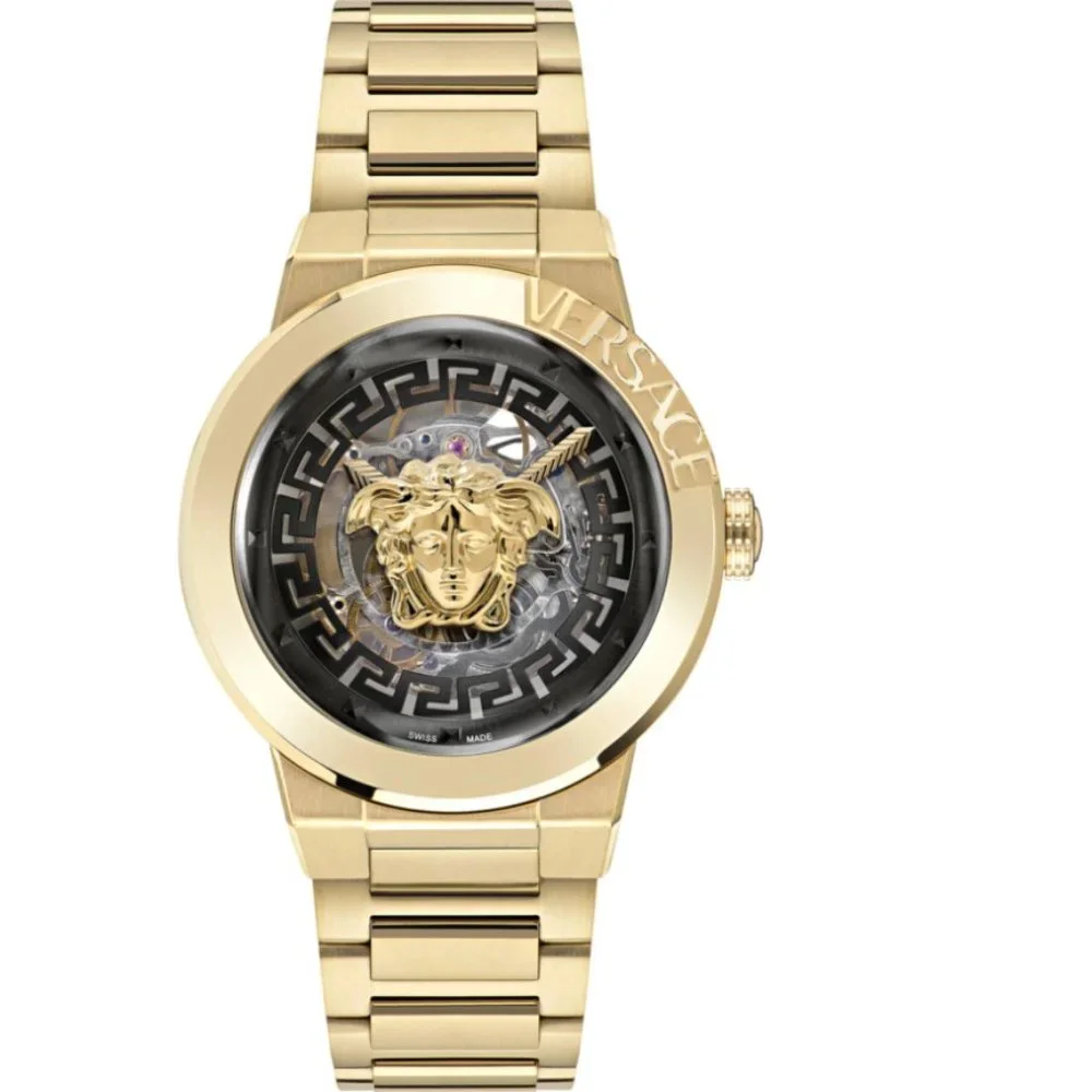 Versace Limited Edition Gold Skeleton Automatic 40mm Watch